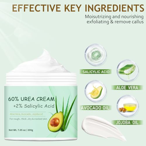60% Urea Foot Cream for Cracked Heels with Salicylic Acid
