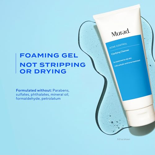 Murad Acne Control Clarifying Cleanser ? Salicylic Acid & Green Tea Formula for Acne, Deep Pore Cleansing, Oil Control & Breakout Prevention for Clear, Balanced, Healthy-Looking Skin