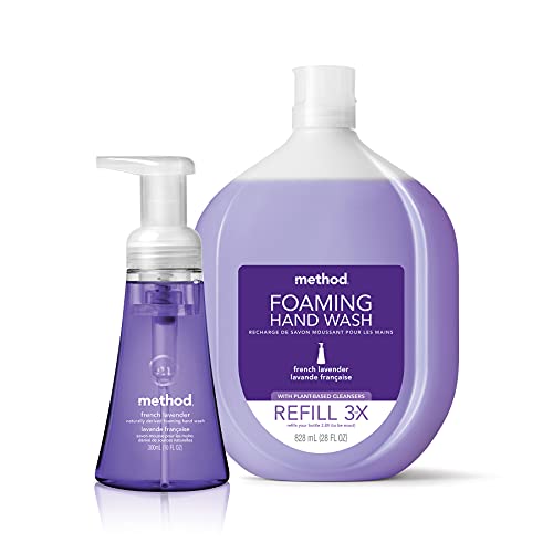 Method Foaming Hand Soap Refill, Waterfall, Recyclable Bottle, 28 fl oz (Pack of 4)