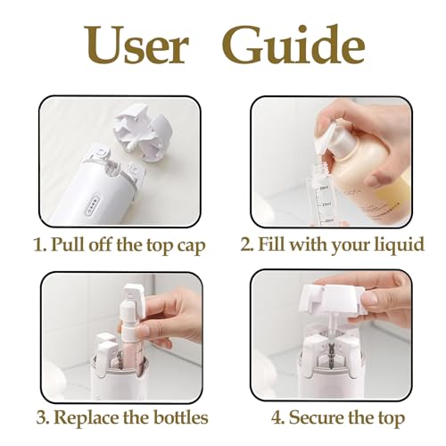 4 Pack 30ml TSA Travel Bottles – Leakproof Pump Dispensers