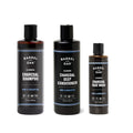 Barrel & Oak Mint & Eucalyptus Body Care Set, Charcoal Face Wash, Shampoo and Conditioner Set for Men, Cleansing Grooming Kit, Vegan Gifts for Men, 3-Pack