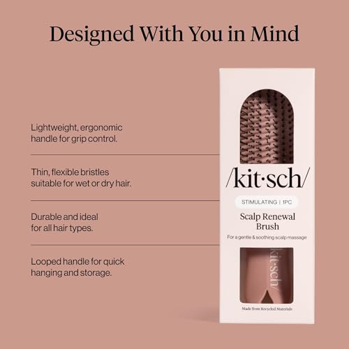 Kitsch Scalp Renewal Brush - Exfoliating Scalp Massager, Terracotta