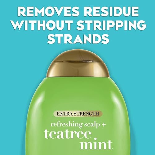 OGX Extra Strength Refreshing Scalp + Teatree Mint Conditioner, Invigorating Conditioner with Tea Tree & Peppermint Oil & Witch Hazel, Paraben-Free, Sulfate-Free Surfactants, 13 fl oz (Pack of 2)