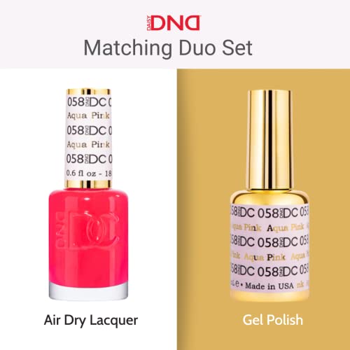 DND Gel Polish Set, Blue Collection, UV/LED Gel Polish and Air Dry Nail Lacquer, Matching Chip-Free Polish Duo, 433 Pool Party, 0.5 Fl Oz