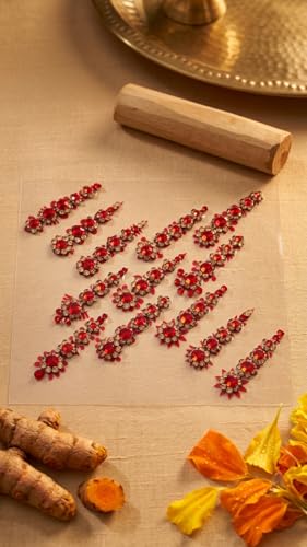 13 Long Crystal Bindis Handmade Face Jewels for Bridal & Party