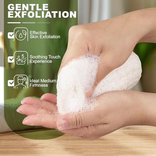 7 Pack Natural Loofah Sponge Exfoliating Body Scrubber