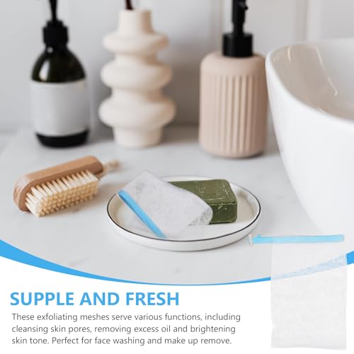 8Pcs Facial Cleansing Foaming Net Bags with Drawstring & Buckle