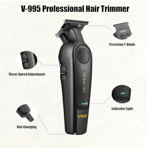 VGR 197&995 Professional Hair Clippers & Trimmer Set for Fade