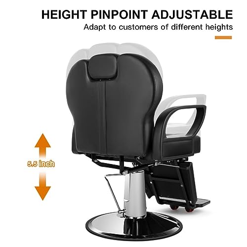 Artist Hand Barber Chair - Hydraulic Reclining Salon Chair
