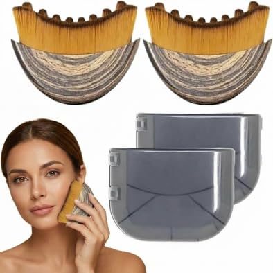 Lymphatic Contour Face Brush Set - 2pc Facial Drainage Brush