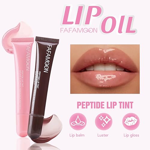 5 Colors Hydrating Lip Gloss, Shiny Jelly Lip Plumping Lip Balms, Long Lasting Nourishing Non-sticky Fresh Clear Smooth Lip Care
