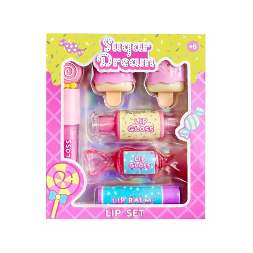 M&U Candy Lip Gloss Set 5-Piece Kids Makeup Kit