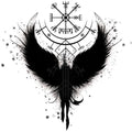 6 Sheet Viking Helm of Awe Temporary Tattoos for Men & Women