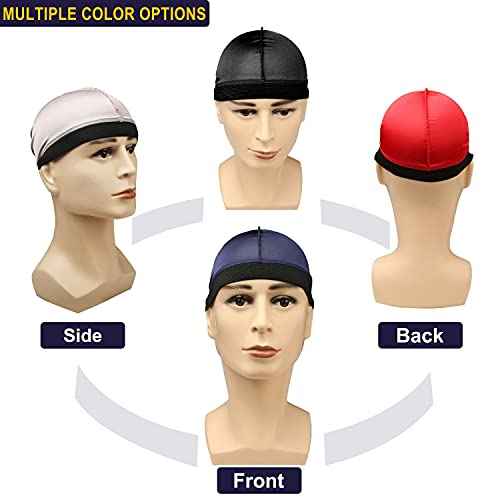 Selalu 4Pcs Wave Cap, Silk Stocking Wave Caps for 360 Waves, Silky Durag for Men, Stain Caps