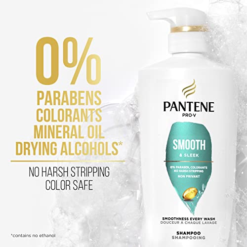Pantene Pro-V Smooth and Sleek Shampoo 17.6 fl oz Pump Bottle