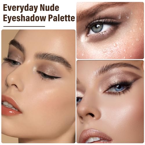 Boobeen 6-Color Nude Eyeshadow Palette - Matte & Shimmer
