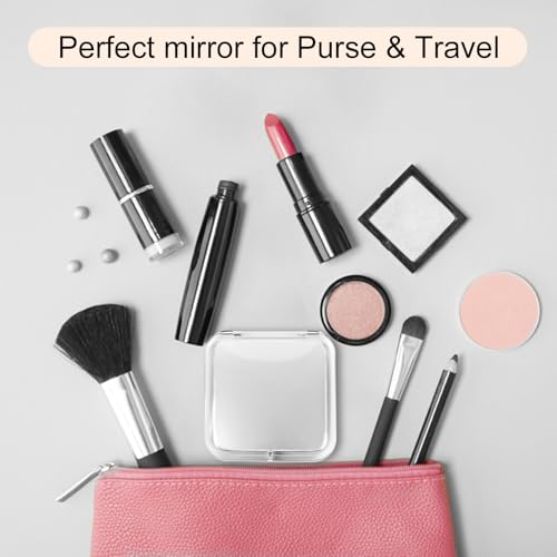 15x Magnifying Compact Mirror - Slim Portable Handheld Makeup Mirror