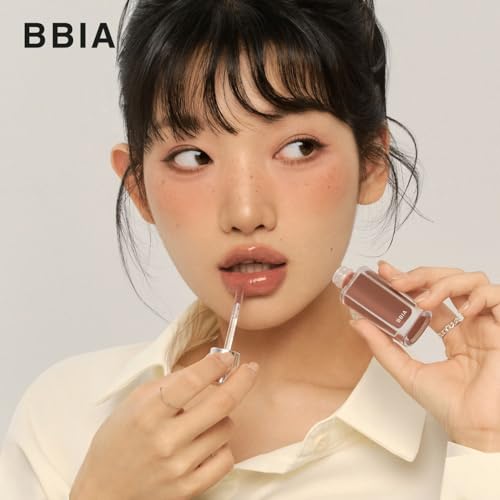 BBIA Over Glaze Lip Gloss - Plumping & Volumizing Glossy Lip Tint with High-Glow Glassy Shine Finish, Naturally Moisturizing, Non-Sticky, Lightweight, Vegan, Korean Makeup (01 PEACH SYRUP)