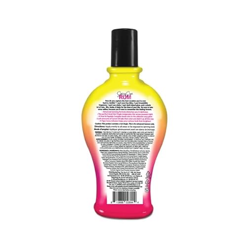 Tan Asz U Spicy Sun Rum Hot Tingle Tanning Lotion, Tattoo Enhancing Tiger Grass Tanning Accelerator with Black Pearl & Peptide Carrot Oil Cocktail, 7.5 Fl Oz