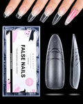 Makartt Long Almond Nail Tips - 240 PCS Full Cover for Stiletto & More