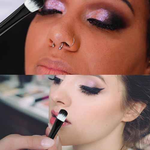 10Pieces Beadable Makeup Brushes Diy Makeup Comestic Brushes Beaded Brushes Kit for DIY Beaded Eyeshadow Brush (Beadable Makeup Brushes-10pieces=2Sets)-Black