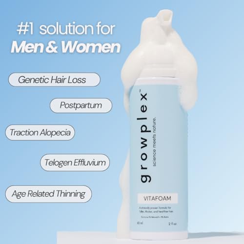 Growplex 5% Minoxidil Foam for Hair Regrowth Men & Women