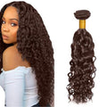 #4 Brown Water Wave Human Hair Bundles - 18 Inch, 50g