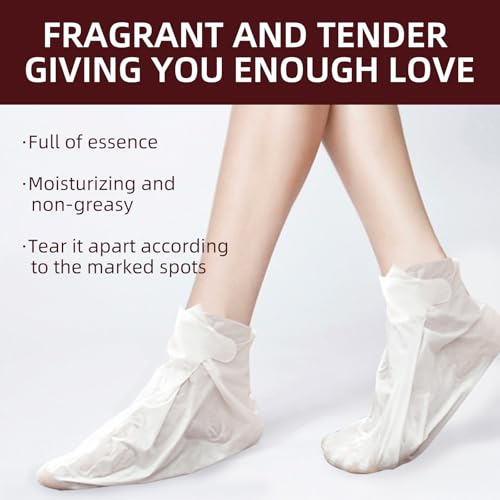 Milk Foot Masks Set - 5 Pack Hydrating Socks for Dry, Cracked Feet