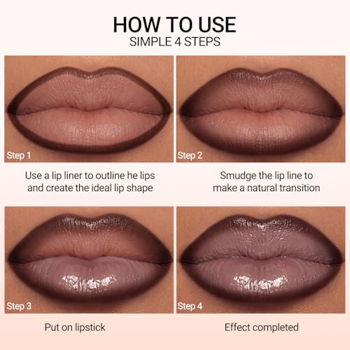 Nude Lip Kit with Lipstick & Liner - 2pc Combo Set