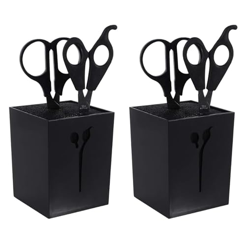 2Pcs Salon Scissor Holder Set with Anti-Slip Base