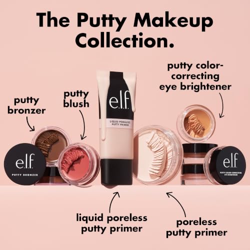 e.l.f. Putty Blush - Tahiti, Creamy & Ultra Pigmented, Hydrating with Argan Oil & Vitamin E, 0.35 Oz