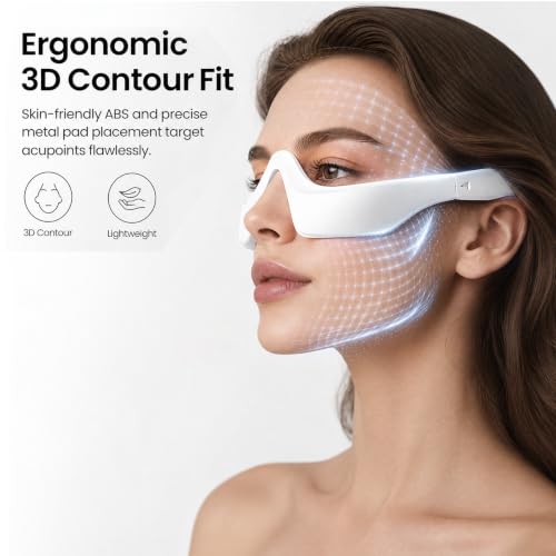 Under-Eye Light Therapy Glasses with Eye Massage for Dark Circles