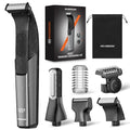 Body Hair Trimmer for Men 3-in-1 Groin, Pubic & Ball Trimmer with Skin Safe No-Nick Blades, IPX6 Waterproof Wet/Dry Electric Shaver for Chest, Underarms, Legs, USB-C Rechargeable Groomer Kit