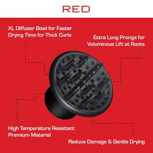 Red by Kiss Hair Dryer Diffuser with Long Prongs