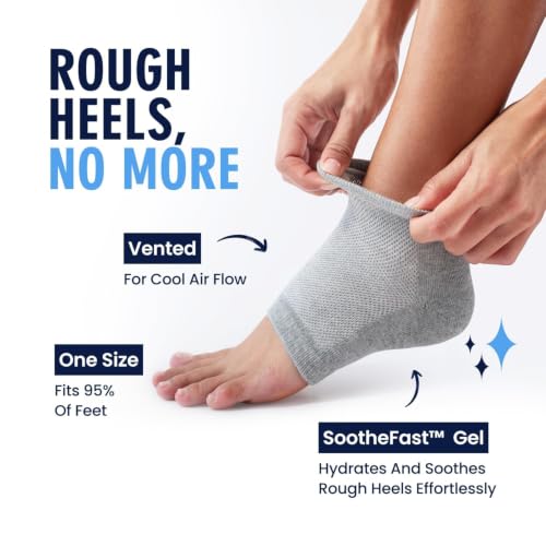 Dr. Frederick's Moisturizing Heel Socks, 2 Pairs | Gel-Infused Dry Heel Care