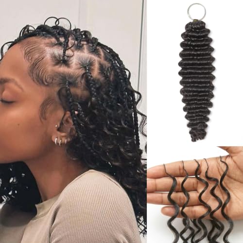 LUVME Deep Wave Crochet Hair for Black Women - 22 Inch, 50g