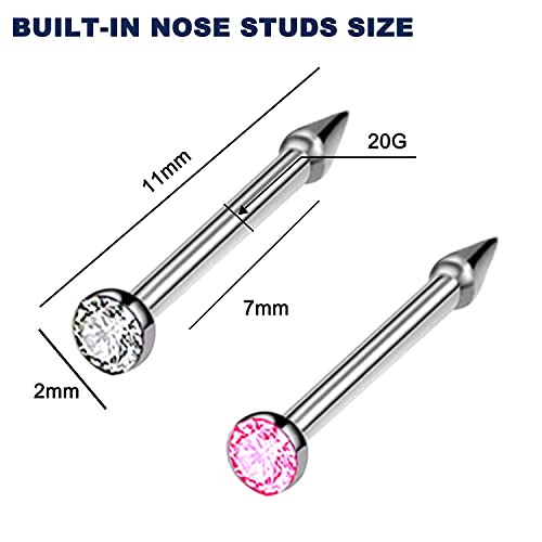 4-Pack Nose Piercing Gun Kit with Medical Grade Studs