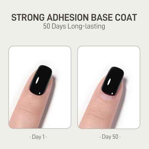 GAOY Gel Top Coat, Builder Gel and Base Coat Set, 6 Pcs 16ml Clear Glossy No Wipe Combination for Long Lasting UV Light Cure Nail Art DIY