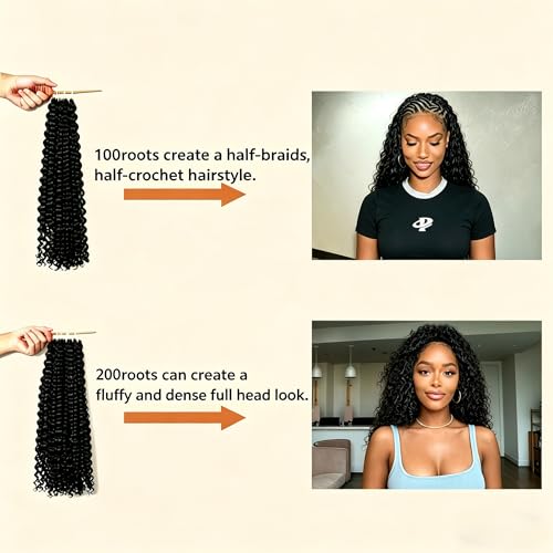 IAMFUPO Miracle Knots Crochet Hair 18" for Black Women - 100 Strands