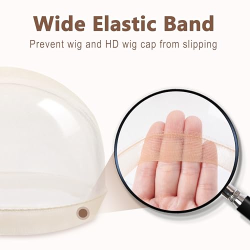 TaShow 30 Pcs Transparent Wig Caps for Lace Front Wigs