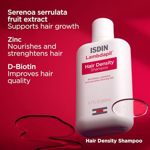 ISDIN Lambdapil Volumizing Shampoo for Thinning Hair, 6.7 oz