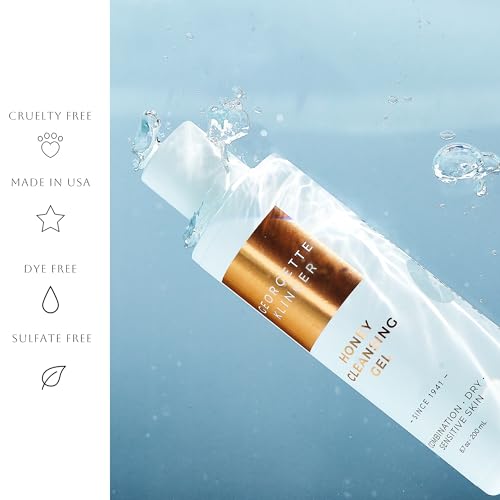 Georgette Klinger Honey Cleansing Gel - Gentle, Hydrating Cleanser, Daily Face Wash, Removes Dirt, Free Radicals with Moisturizing Manuka, Honeysuckle for Normal, Dry, Sensitive Skin - 6.7