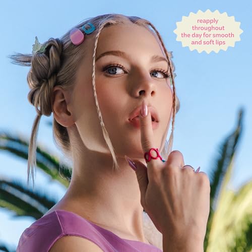 The Cr?me Shop Plush Pout Lip Butter Lip Balm Key Chain Charm | Korean Formula with Peptides and Squalane to Instantly Hydrate, Nourish, Moisturize, and Soften Dry Lips- Original
