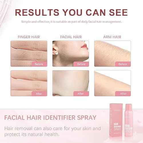 Hair Identification Spray for Facial Shaving - Removes hair and dead skin, Women's Facial Shaving Powder Spray - Moisturizing Skin Care Set, Suitable for sensitive skin/unisex, with 4 Razors (1Set)