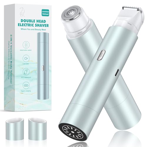 NIPOO Waterproof Bikini Trimmer for Women - Dual Head Electric Razor