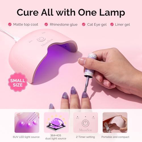 MelodySusie Gel Nail Polish Kit with UV Lamp - 8 Colors
