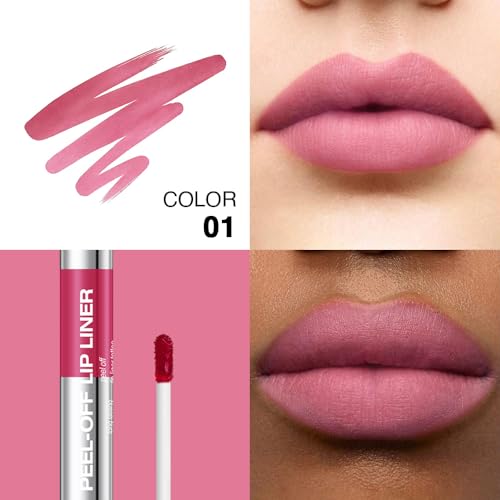 FeiCuiYun Pink Peel-Off Matte Lip Stain & Lip Liner - Long Lasting Waterproof