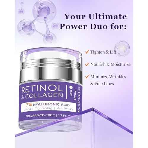 Neck Firming Cream for Tightening | Anti-Aging Face Moisturizer for Women | 1% Retinol + 7% Hyaluronic Acid for Firming & Wrinkle Reduction | Day & Night Use for Neck & D?collet?, 1.7 Fl Oz