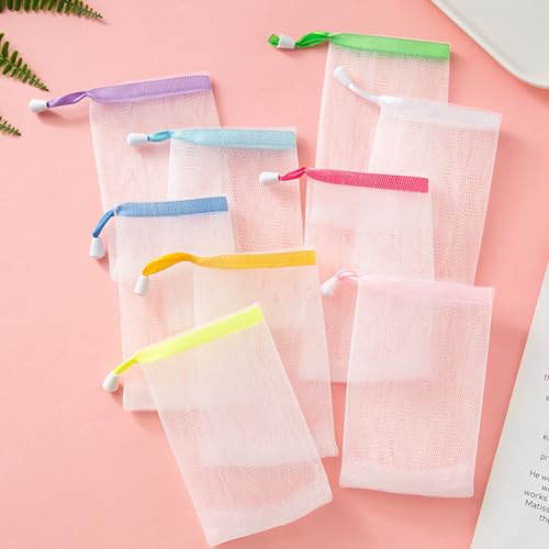 20Pc Exfoliating Mesh Soap Pouches with Drawstring