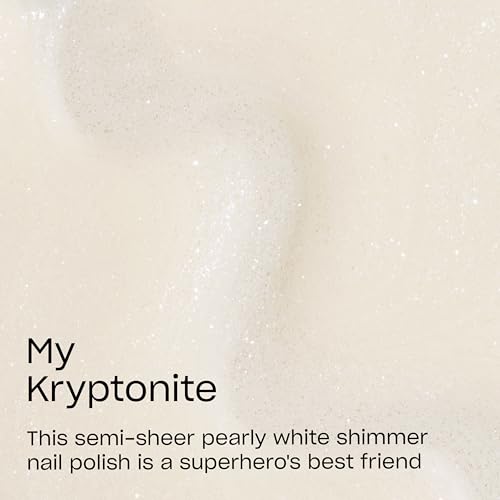 OPI Supergirl Limited Edition Nail Lacquer - My Kryptonite Semi-Sheer White Silver Pearl